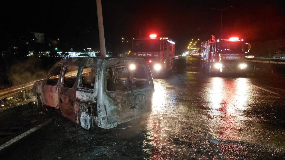 Gören film sandı! TIR, 8 kilometre alevler içinde ilerledi 13